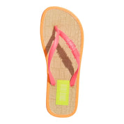 Chinelo Santa Lolla Laranja Sola Palha