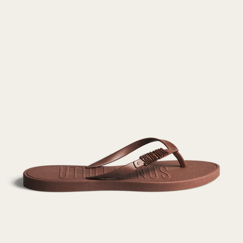 Chinelo Santa Lolla Marrom Flip Flop Borracha