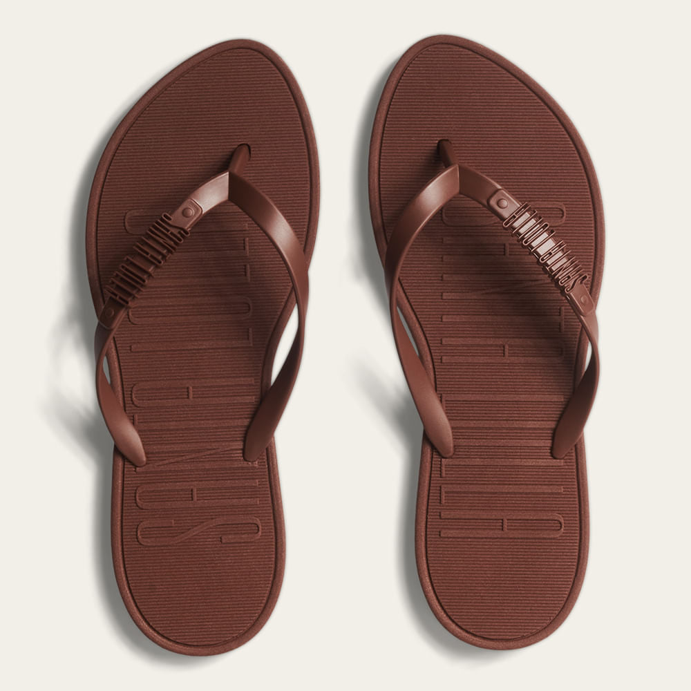 Chinelo Santa Lolla Marrom Flip Flop Borracha