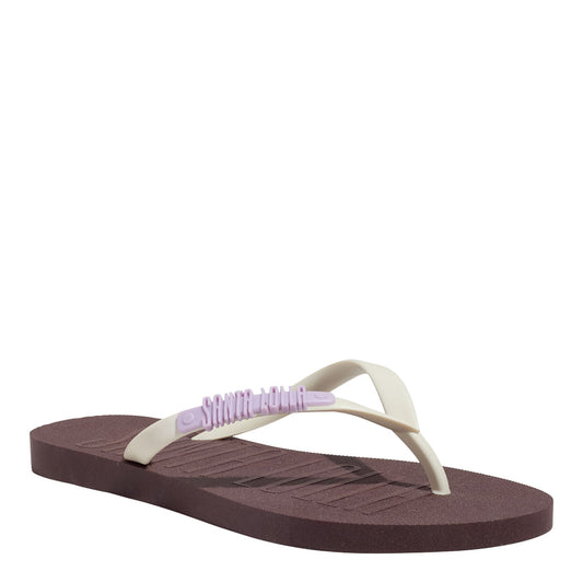 Chinelo Santa Lolla Marrom Tiras Off White