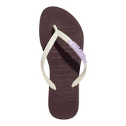 Chinelo Santa Lolla Marrom Tiras Off White