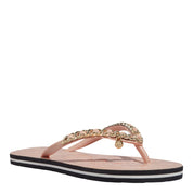 Chinelo Santa Lolla Nude Corrente Dourada