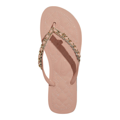 Chinelo Santa Lolla Nude Corrente Dourada