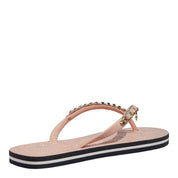 Chinelo Santa Lolla Nude Corrente Dourada