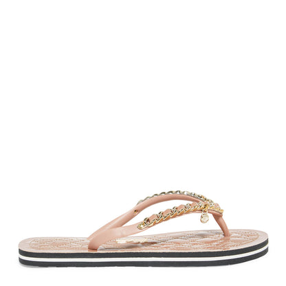 Chinelo Santa Lolla Nude Verniz Correntes