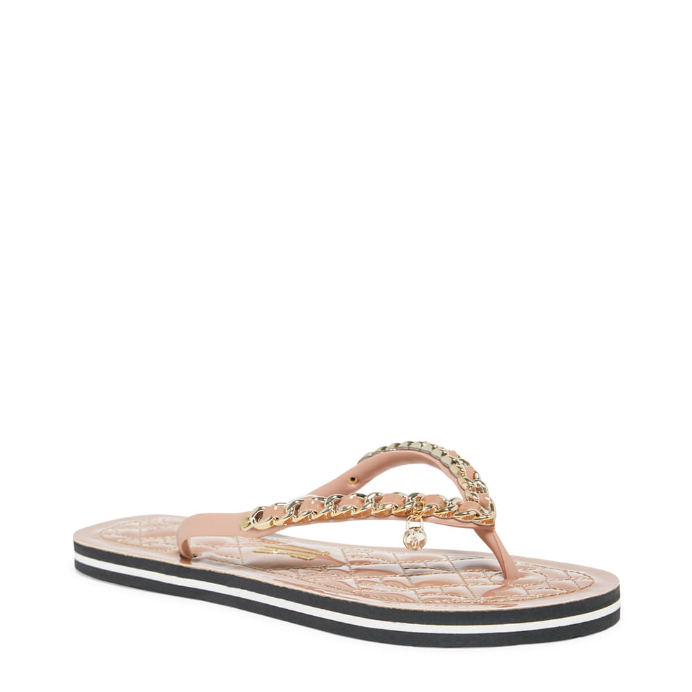 Chinelo Santa Lolla Nude Verniz Correntes