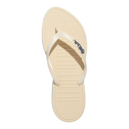Chinelo Santa Lolla Off White Tiras Y Detalhe Azul