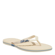 Chinelo Santa Lolla Off White Tiras Y Detalhe Azul