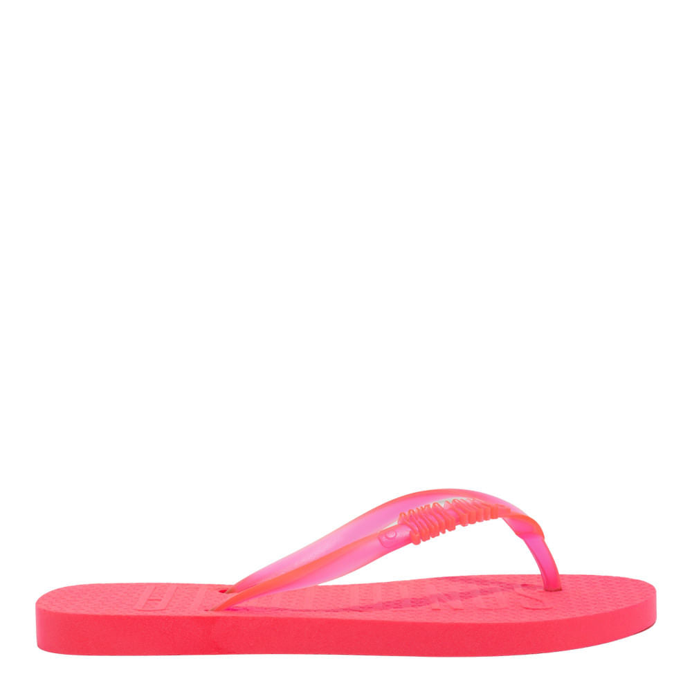 Chinelo Santa Lolla Pink Flip Flop Tira Translúcida
