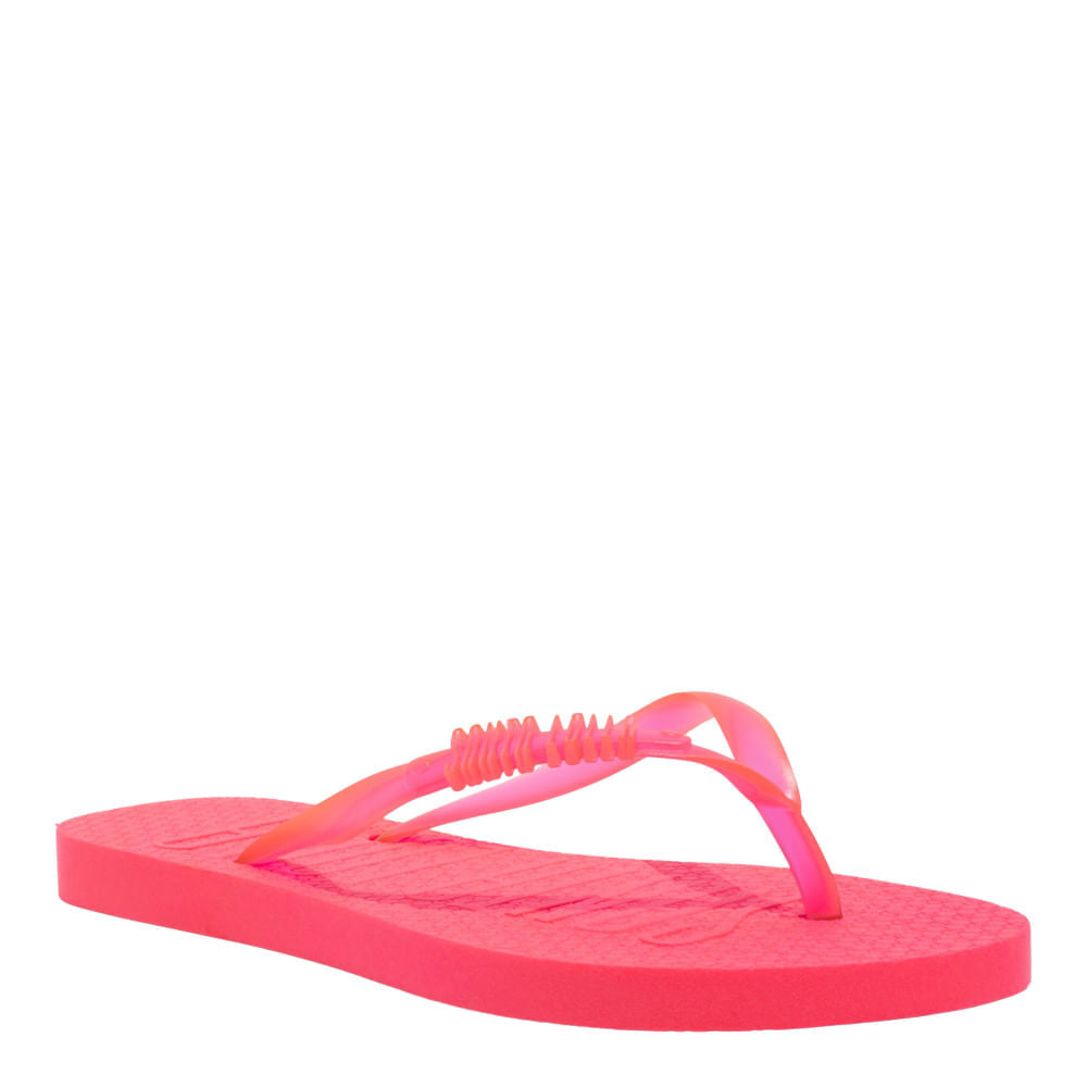 Chinelo Santa Lolla Pink Flip Flop Tira Translúcida