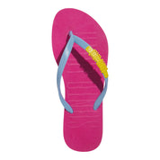 Chinelo Santa Lolla Pink Tiras Azul Aplique Logo