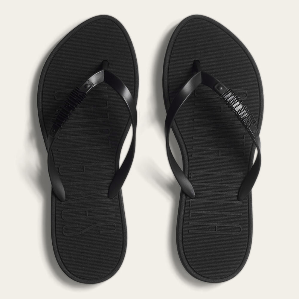 Chinelo Santa Lolla Preto Flip Flop Borracha