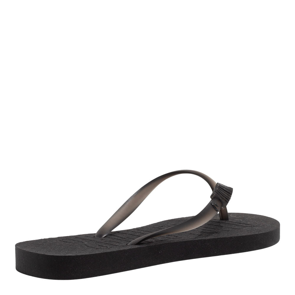 Chinelo Santa Lolla Preto Flip Flop Tiras Grafite