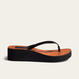 Chinelo Santa Lolla Preto Plataforma Flip Flop