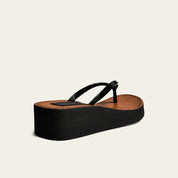 Chinelo Santa Lolla Preto Plataforma Flip Flop