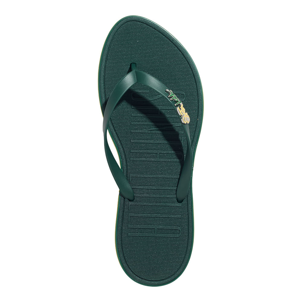 Chinelo Santa Lolla Verde Oliva Aplique Metálico
