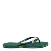 Chinelo Santa Lolla Verde Oliva Aplique Metálico