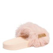 Chinelo Slide Santa Lolla Off White Tira Pelúcia