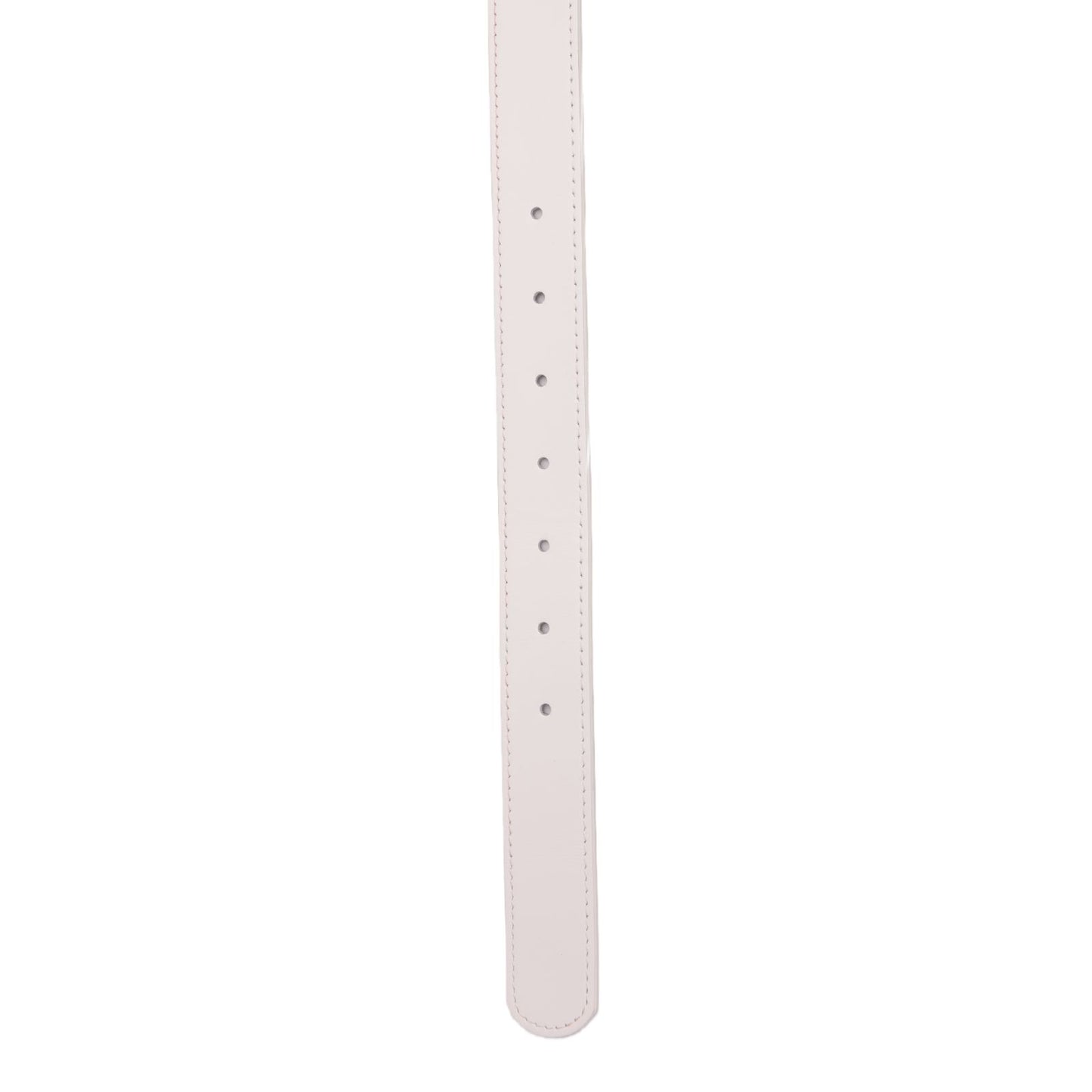 Cinto Santa Lolla Off White Couro Fivela Dourada
