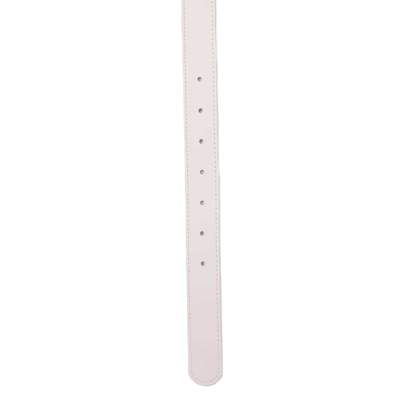 Cinto Santa Lolla Off White Couro Fivela Dourada