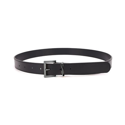 Cinto Santa Lolla Preto Couro Fivela Retangular