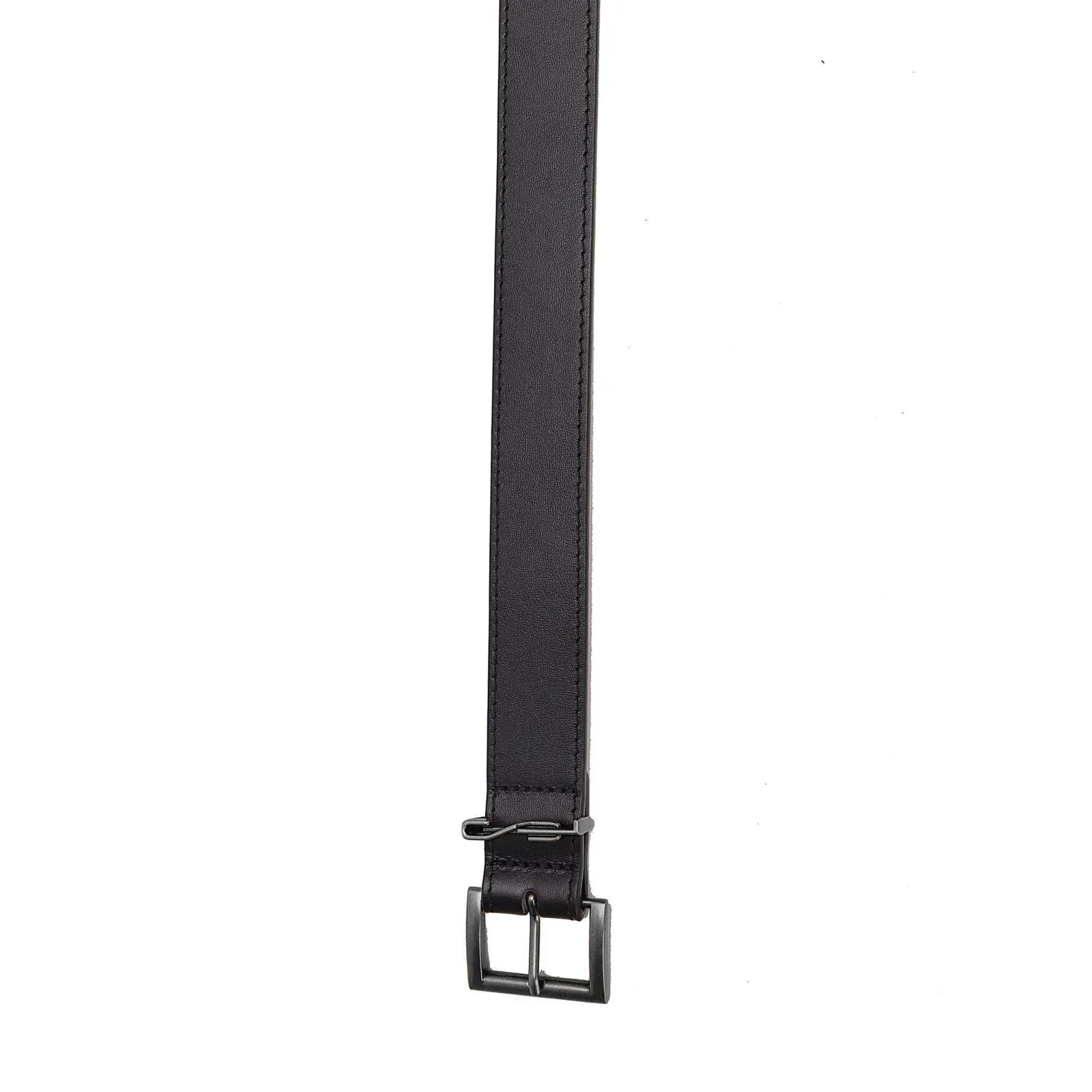 Cinto Santa Lolla Preto Couro Fivela Retangular