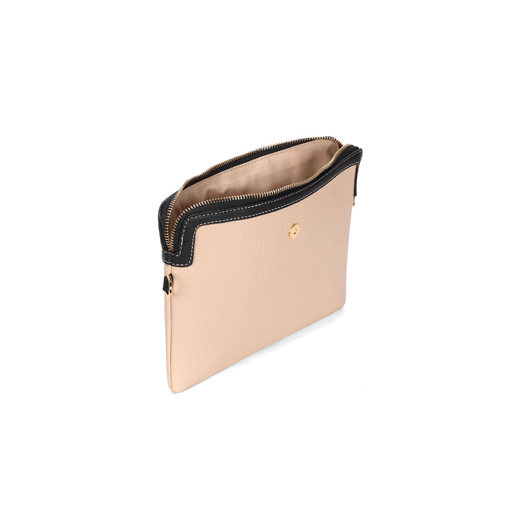 Clutch Santa Lolla Bege Alça De Mão