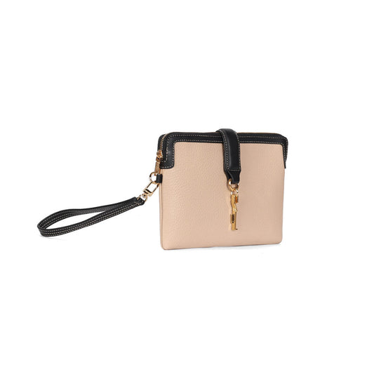 Clutch Santa Lolla Bege Alça De Mão