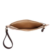 Clutch Santa Lolla Bege Canvas Alça De Mão