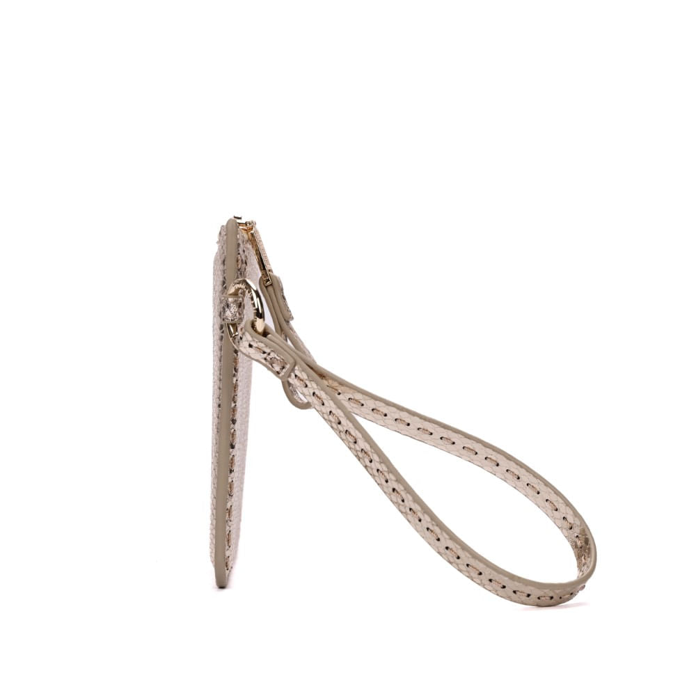 Clutch Santa Lolla Dourado Metalizado Alça De Mão