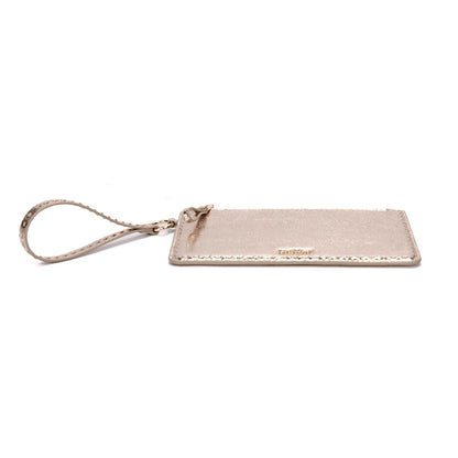 Clutch Santa Lolla Dourado Metalizado Alça De Mão