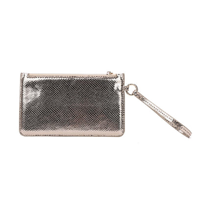 Clutch Santa Lolla Dourado Metalizado Alça De Mão