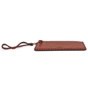 Clutch Santa Lolla Marrom Pespontos Alça De Mão