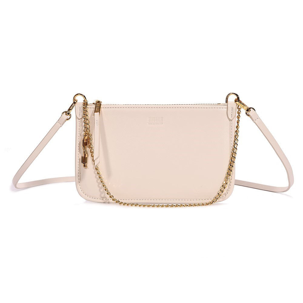 Clutch Santa Lolla Off White Alça Corrente 