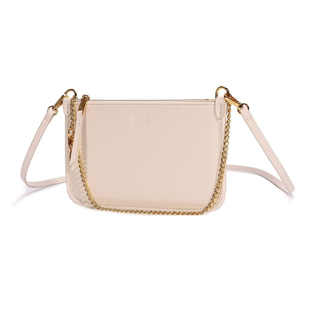 Clutch Santa Lolla Off White Alça Corrente 