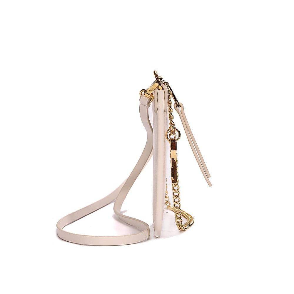 Clutch Santa Lolla Off White Alça Corrente 