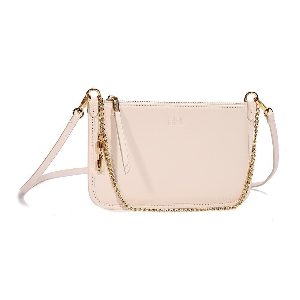Clutch Santa Lolla Off White Alça Corrente 