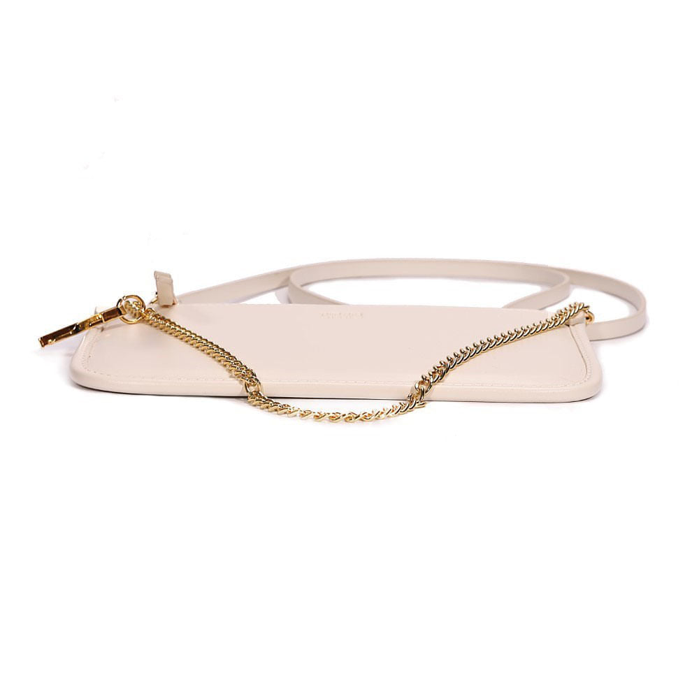 Clutch Santa Lolla Off White Alça Corrente 