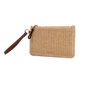 Clutch Santa Lolla Palha Tramada Alça De Mão