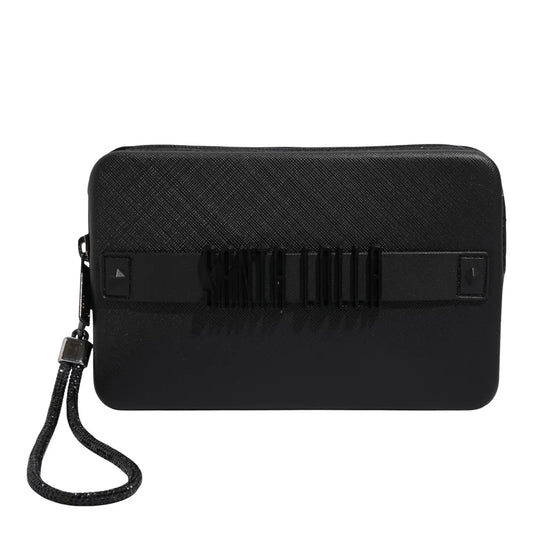 Clutch Santa Lolla Preta Borracha Alça Brilho