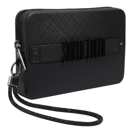 Clutch Santa Lolla Preta Borracha Alça Brilho