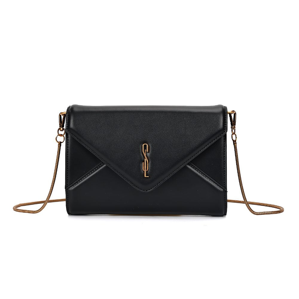 Clutch Santa Lolla Preta Com Alça Corrente