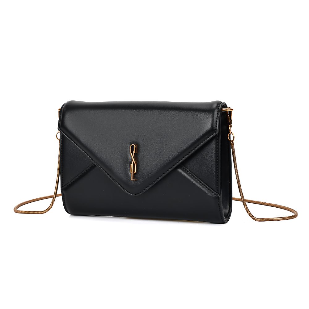 Clutch Santa Lolla Preta Com Alça Corrente