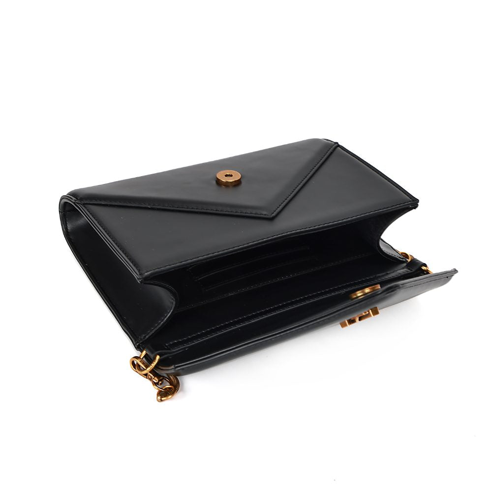 Clutch Santa Lolla Preta Com Alça Corrente