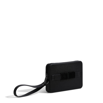 Clutch Santa Lolla Preta Emborrachada Alça De Mão