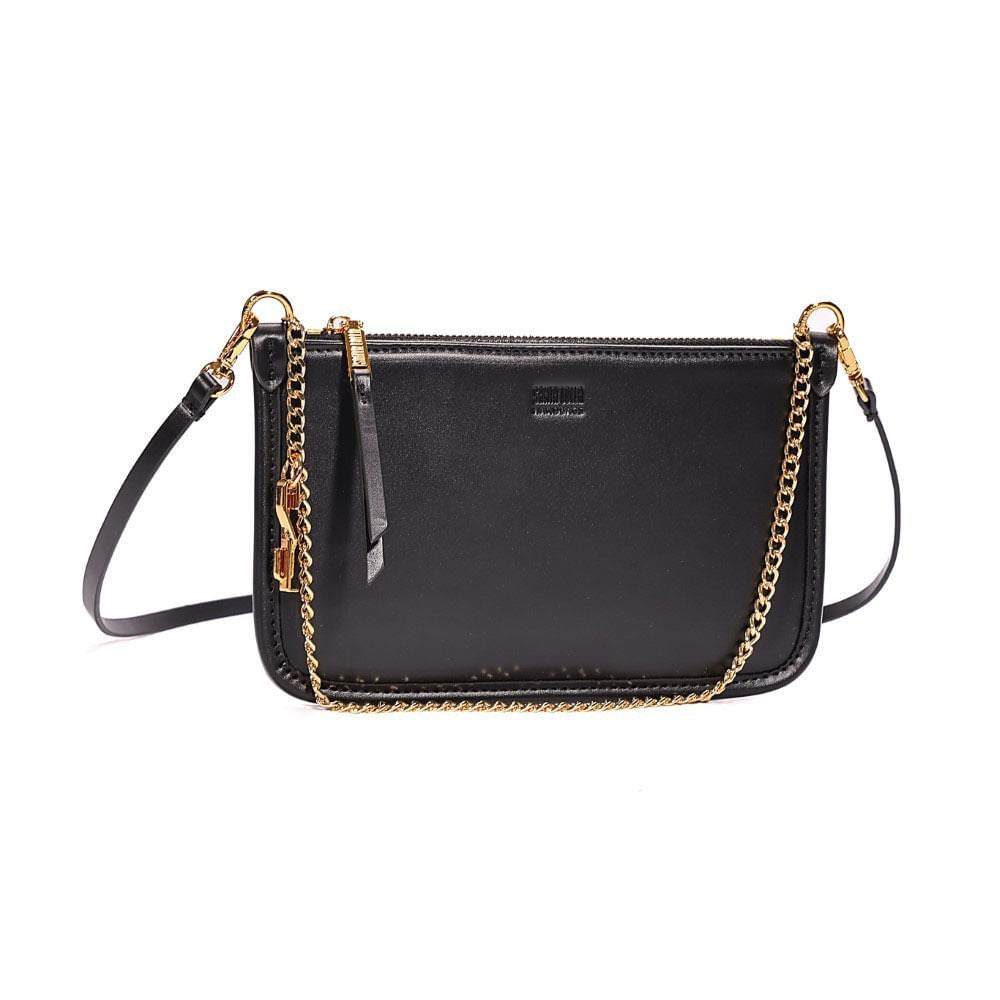 Clutch Santa Lolla Preto Alça Corrente 