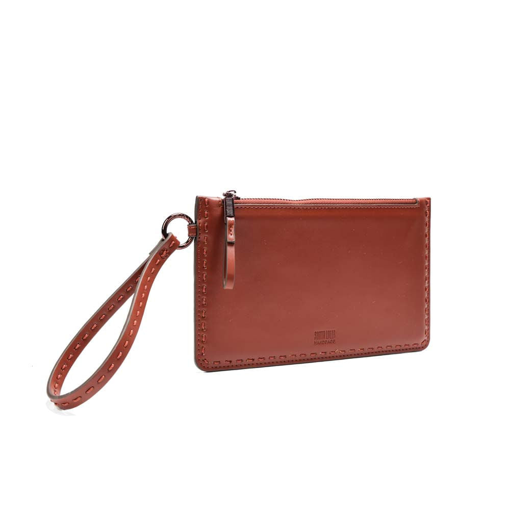 Clutch Santa Lolla Terracota Soft Alça De Mão