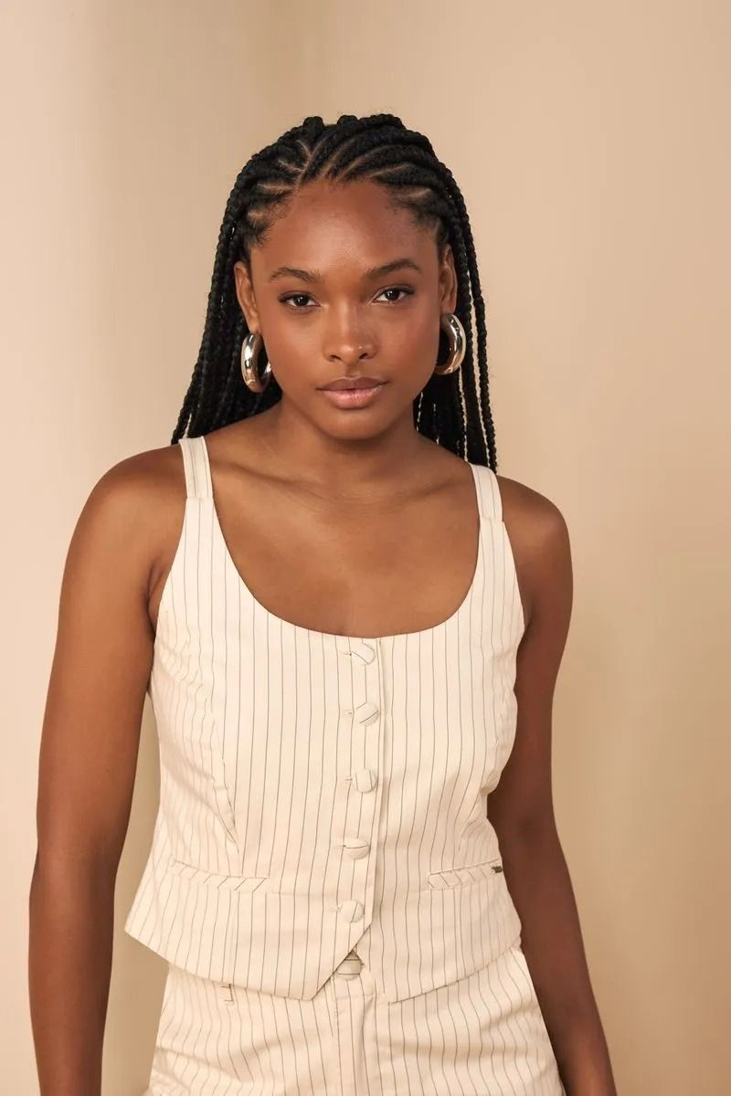 Colete Alfaiataria Creme Lado Avesso 