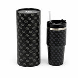 Copo Térmico Colcci Preto Monograma Tampa E Canudo