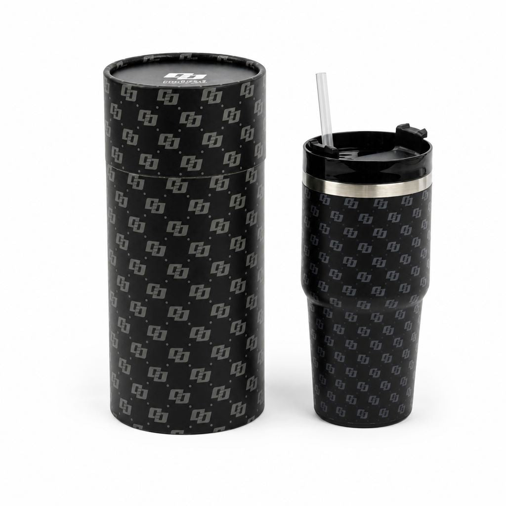 Copo Térmico Colcci Preto Monograma Tampa E Canudo